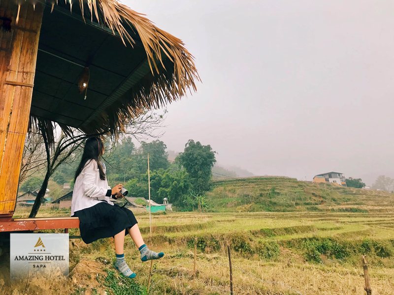 Bản Tả Van Sapa - Đường vào bản Tả Van Sapa Bản Tả Van Sapa - Đường vào bản Tả Van Sapa