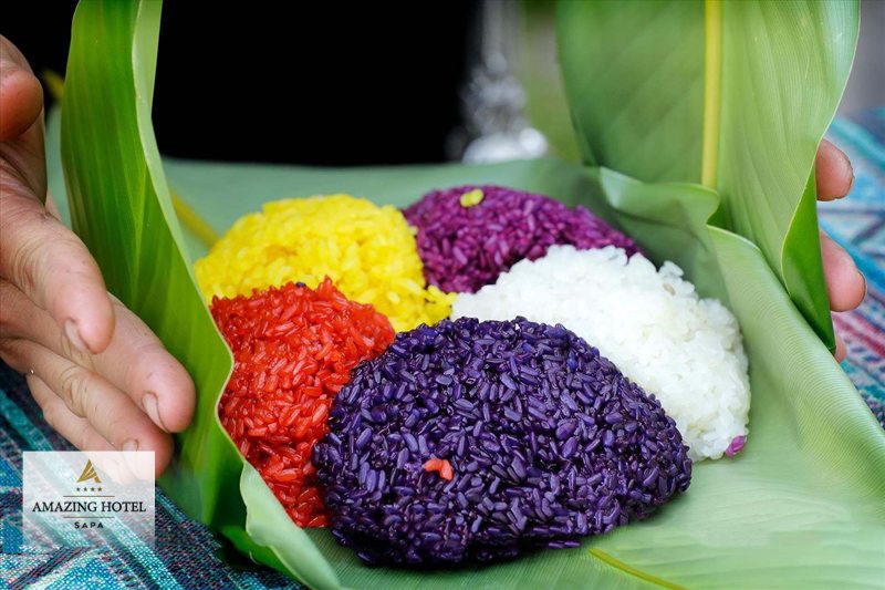 Xôi bảy màu Sapa - Màu của xôi bảy màu Sapa lấy từ lá cây nào